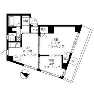 エフアイビル【6階】の間取り