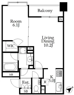 ウェルズパーク落合南長崎【3階】の間取り