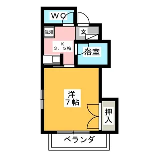 URBAN HEIGHTS立花【6階】の間取り