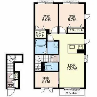グリナージュ【2階】の間取り