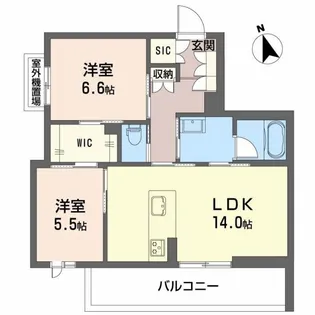 エスティーラ【2階】の間取り
