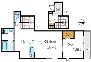 YK Heritage Machiya【2階】の間取り
