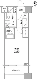 メインステージ白金高輪駅前【8階】の間取り