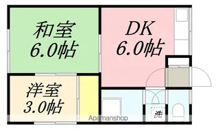 小城荘(手前)【1階】の間取り