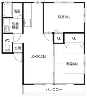 イノセントコーポ【1階】の間取り