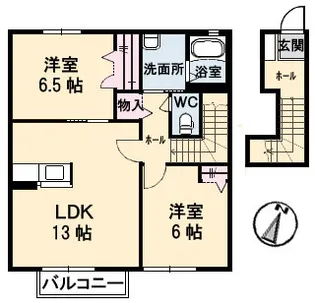 グランプラス【2階】の間取り