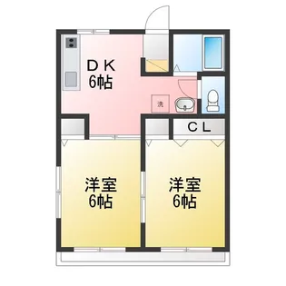 ハイツ吉田B棟【1階】の間取り