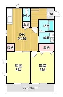 グリュックB【1階】の間取り