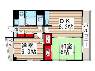 ハウスカナロア【1階】の間取り