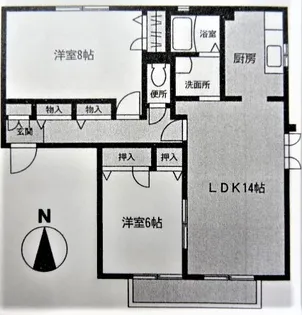 ベルメゾン湘南A【2階】の間取り