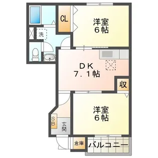ポワールセゾン B棟【1階】の間取り