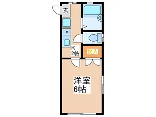 西山コーポ【1階】の間取り