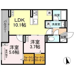 セレスティア東葛西6【2階】の間取り