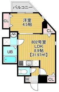 ソラトワーヌ【8階】の間取り