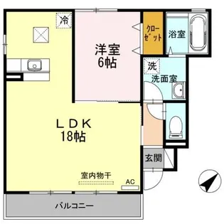 エスポワールMANABE A棟【1階】の間取り