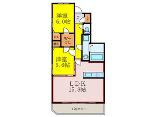 La Fraise春日【2階】の間取り