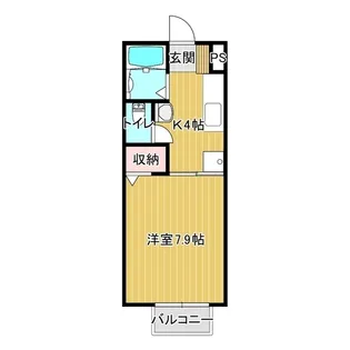 サンスイハイツ下山【2階】の間取り