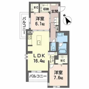 ベレオ川名【2階】の間取り