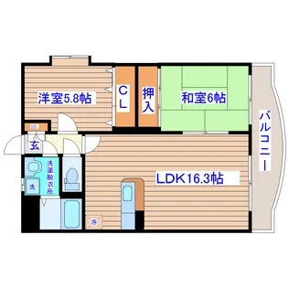 Hause.A.中倉【4階】の間取り
