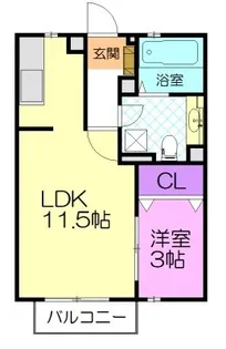ヴォートル・メゾン B【2階】の間取り