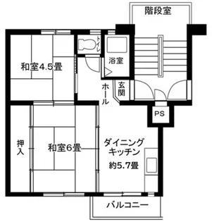 浦賀第2 8号棟【4階】の間取り
