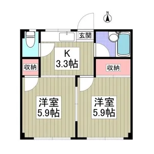 マルタカマンション【1階】の間取り