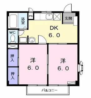 コンフォートスペース服部B【1階】の間取り
