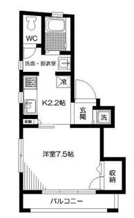 リヒャルト市谷薬王寺【3階】の間取り