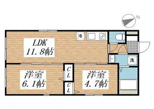 creal高田馬場III【2階】の間取り