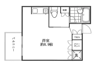 スカイグランデ汐留【7階】の間取り