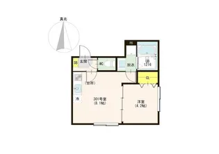 インペリアルカレッジ北千住【3階】の間取り