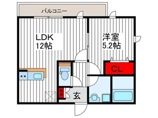 トレス石神井【1階】の間取り
