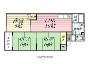 マンション築山第2【2階】の間取り