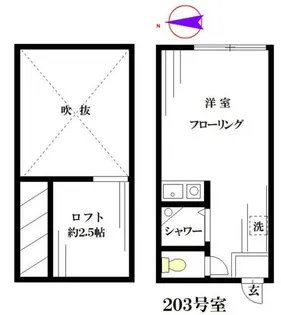 ファーストハウス新中野【2階】の間取り