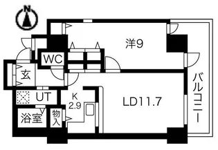 シティコート目黒【2階】の間取り