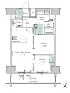 ONE ROOF RESIDENCE TAMACHI【14階】の間取り