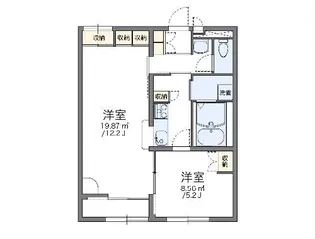 レオパレス小山壱番館【2階】の間取り