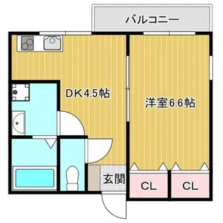 オオギカーディナルコート【1階】の間取り
