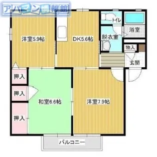ラグナ・アロサール D【2階】の間取り