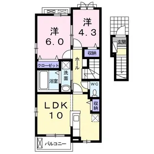 ミライノオト【2階】の間取り