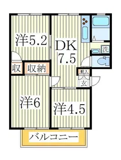 クレール明原【1階】の間取り