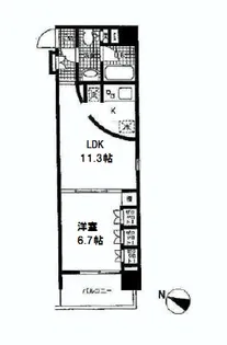 コンフォリア西麻布【6階】の間取り