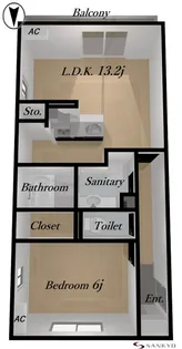 山形県山形市飯田西5【アパート】の間取り