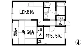 メゾン弥栄【2階】の間取り