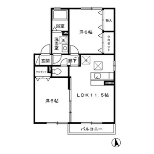 メルエムB【2階】の間取り
