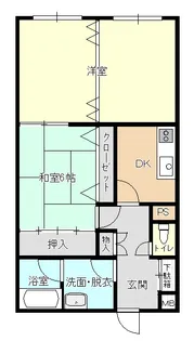 ロワイヤルユウ弘前富田【1階】の間取り