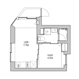 モデリアブリュット湯島【2階】の間取り