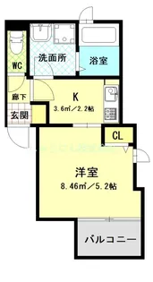 ラシックランテ那珂【1階】の間取り