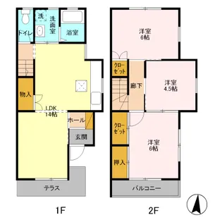 栃木県栃木市片柳町2【一戸建】の間取り