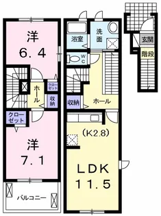 ウィステリアタウン IX【2階】の間取り